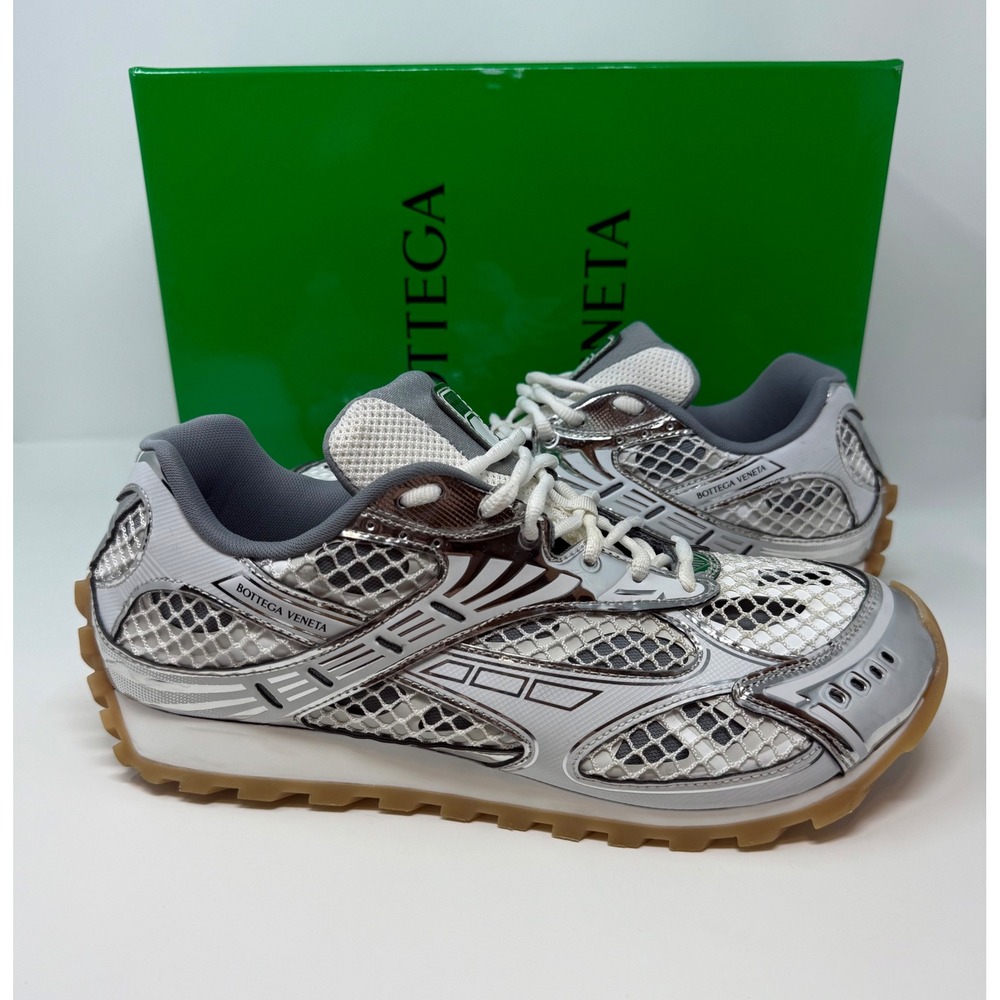 Bottega Veneta Orbit Sneaker White/Silver Size 13 US 46 EU